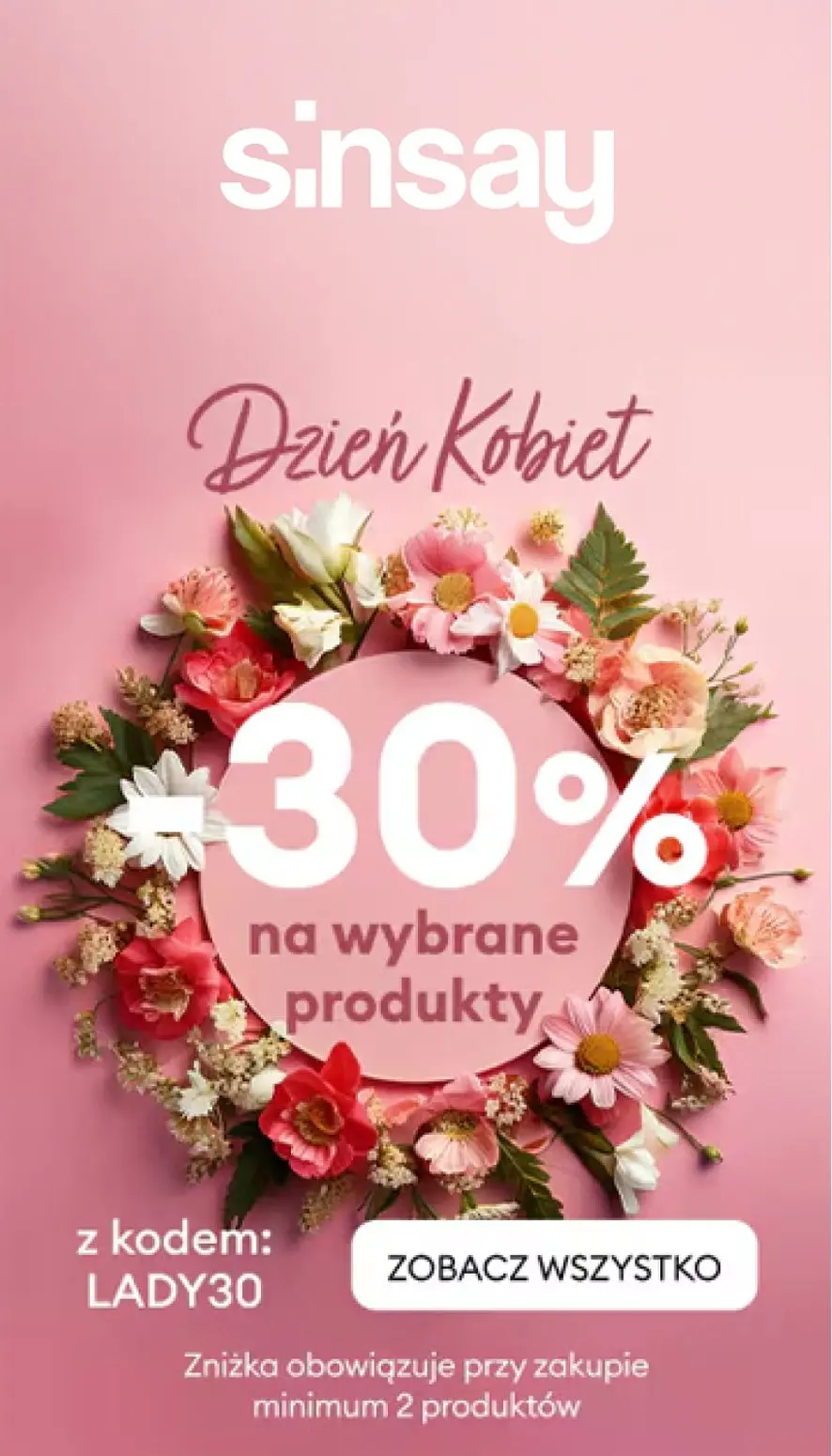 gazetka promocyjna Sinsay 🎁 Świętuj Dzień Kobiet!
👉 kod: LADY30 🥰 - Strona 1