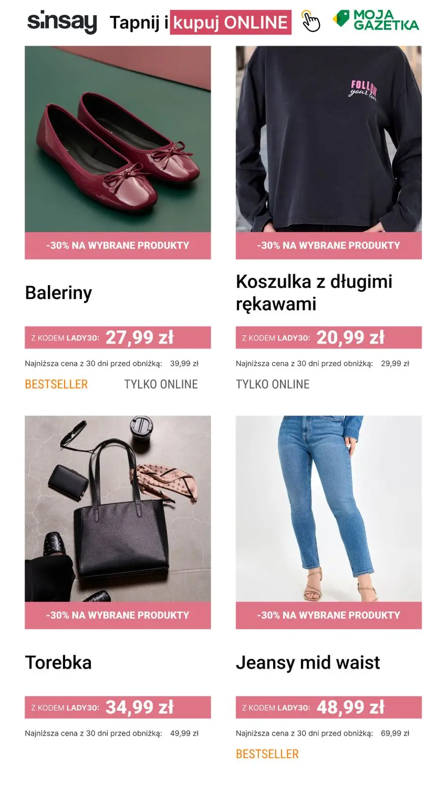 gazetka promocyjna Sinsay 🎁 Świętuj Dzień Kobiet!
👉 kod: LADY30 🥰 - Strona 5