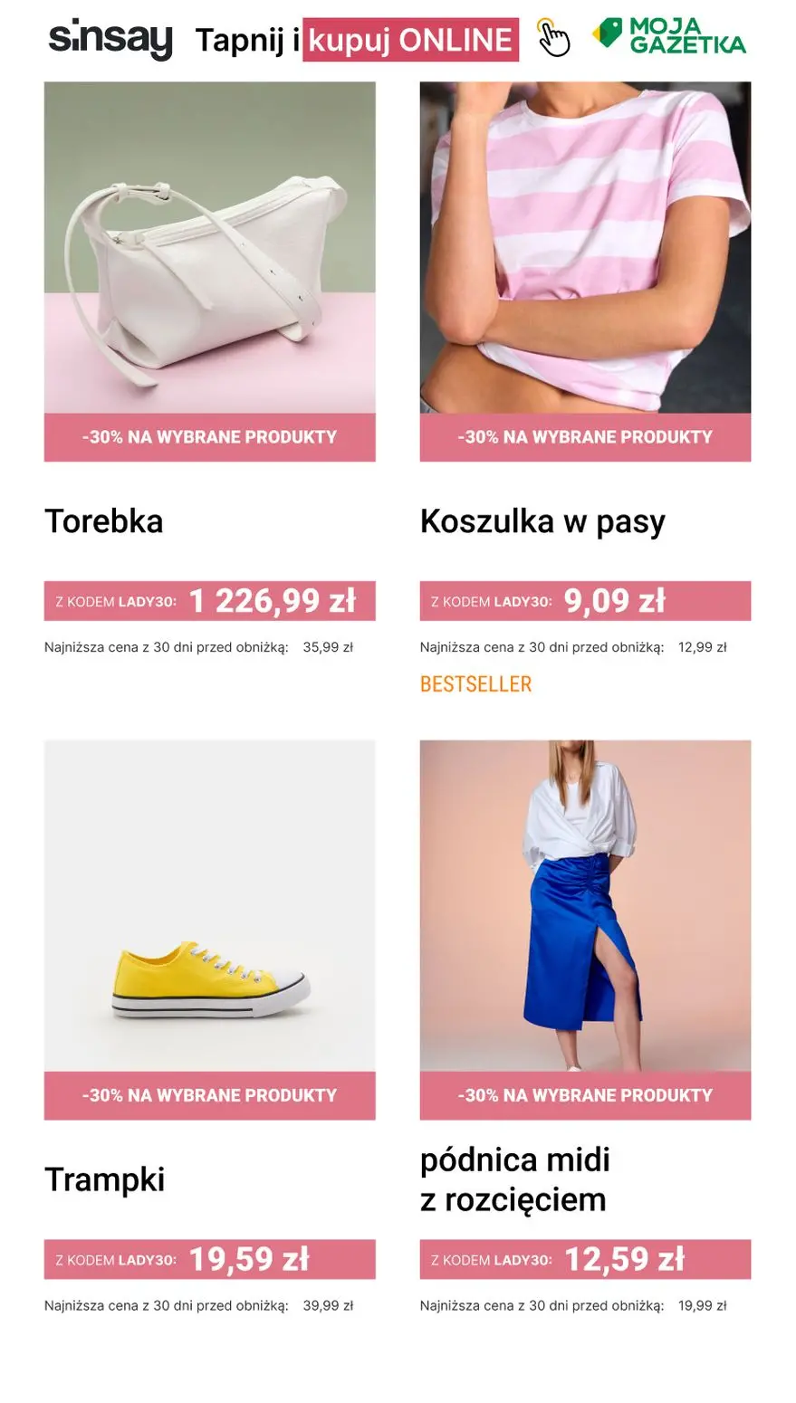 gazetka promocyjna Sinsay 🎁 Świętuj Dzień Kobiet!
👉 kod: LADY30 🥰 - Strona 8