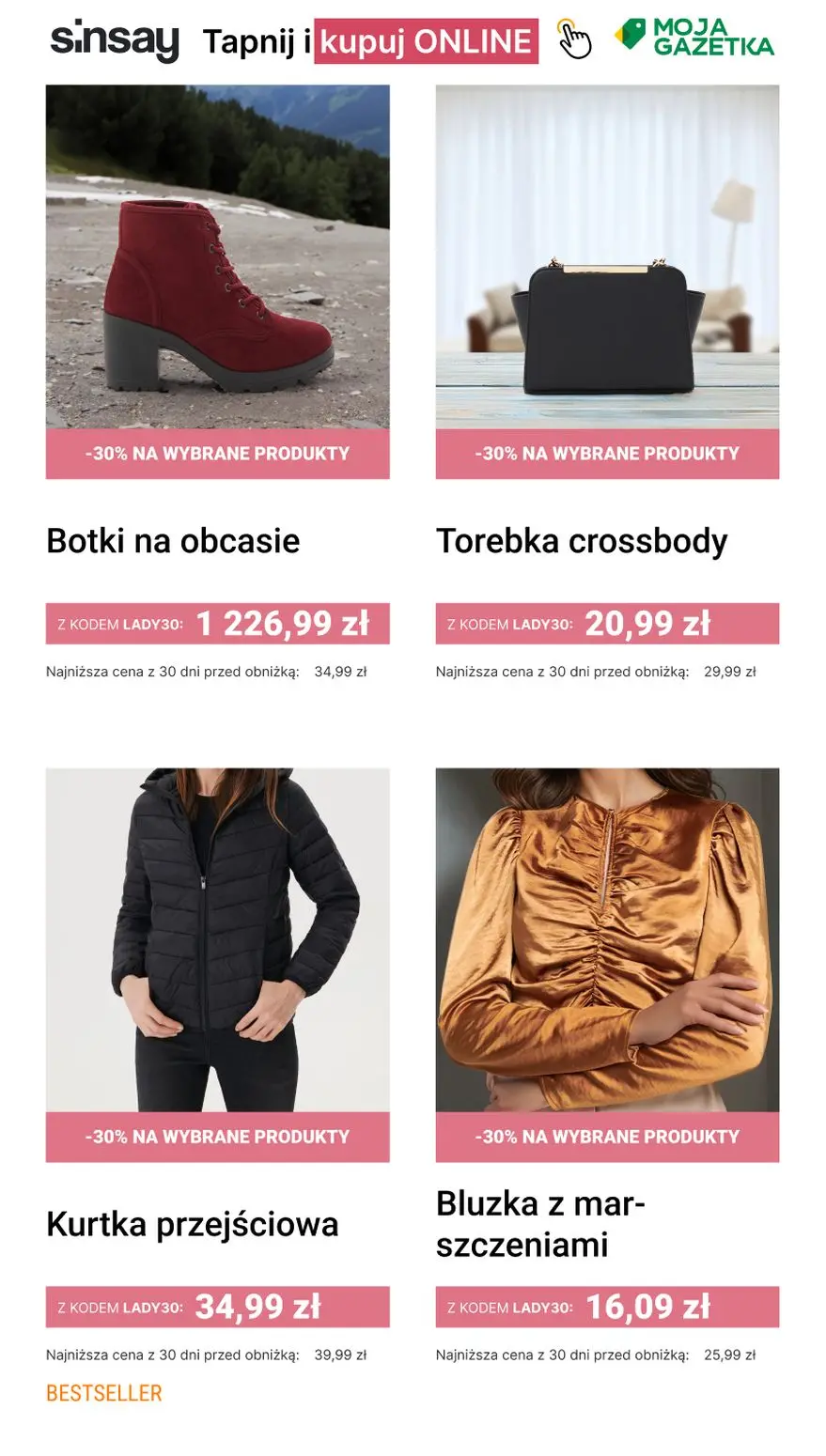 gazetka promocyjna Sinsay 🎁 Świętuj Dzień Kobiet!
👉 kod: LADY30 🥰 - Strona 9