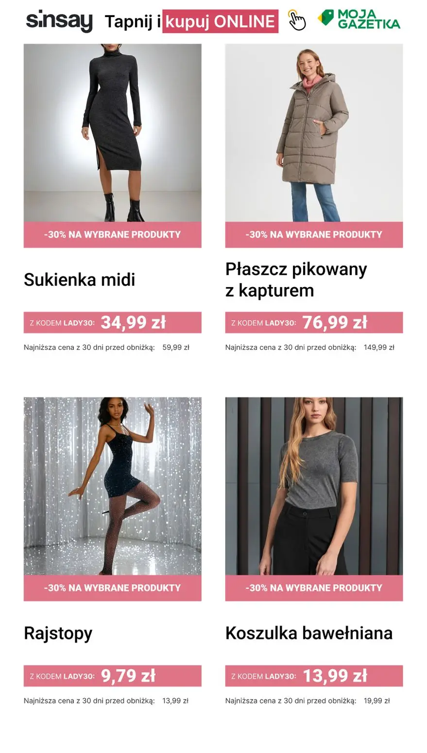 gazetka promocyjna Sinsay 🎁 Świętuj Dzień Kobiet!
👉 kod: LADY30 🥰 - Strona 10