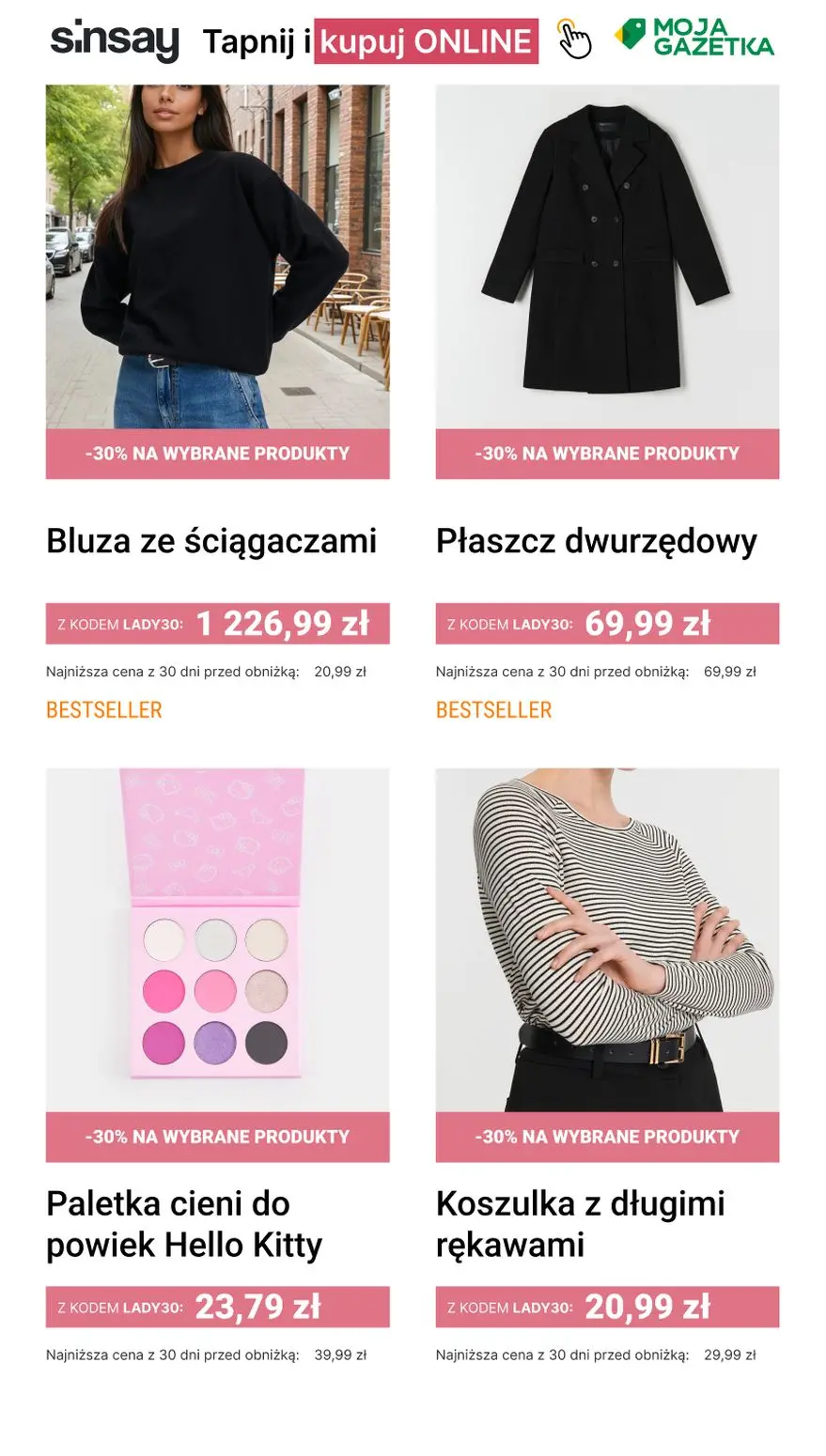 gazetka promocyjna Sinsay 🎁 Świętuj Dzień Kobiet!
👉 kod: LADY30 🥰 - Strona 12