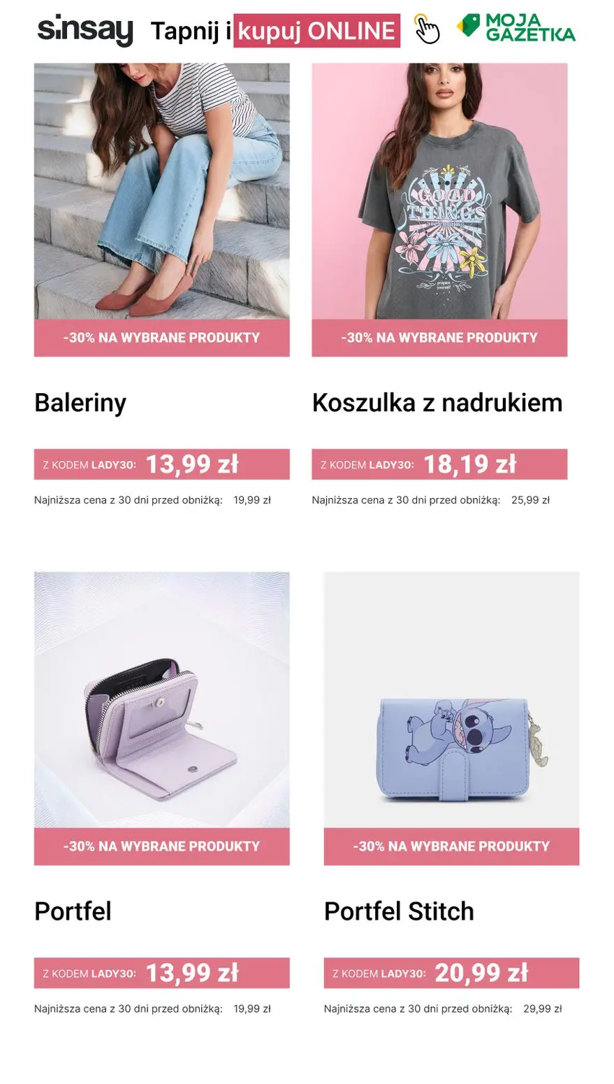 gazetka promocyjna Sinsay 🎁 Świętuj Dzień Kobiet!
👉 kod: LADY30 🥰 - Strona 13