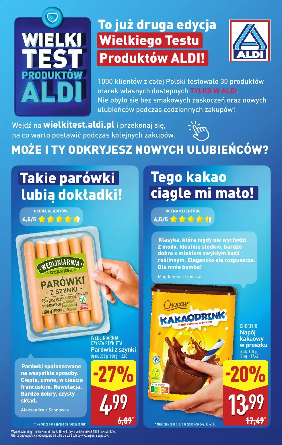 gazetka promocyjna ALDI Wielki test produktów ALDI - Strona 1