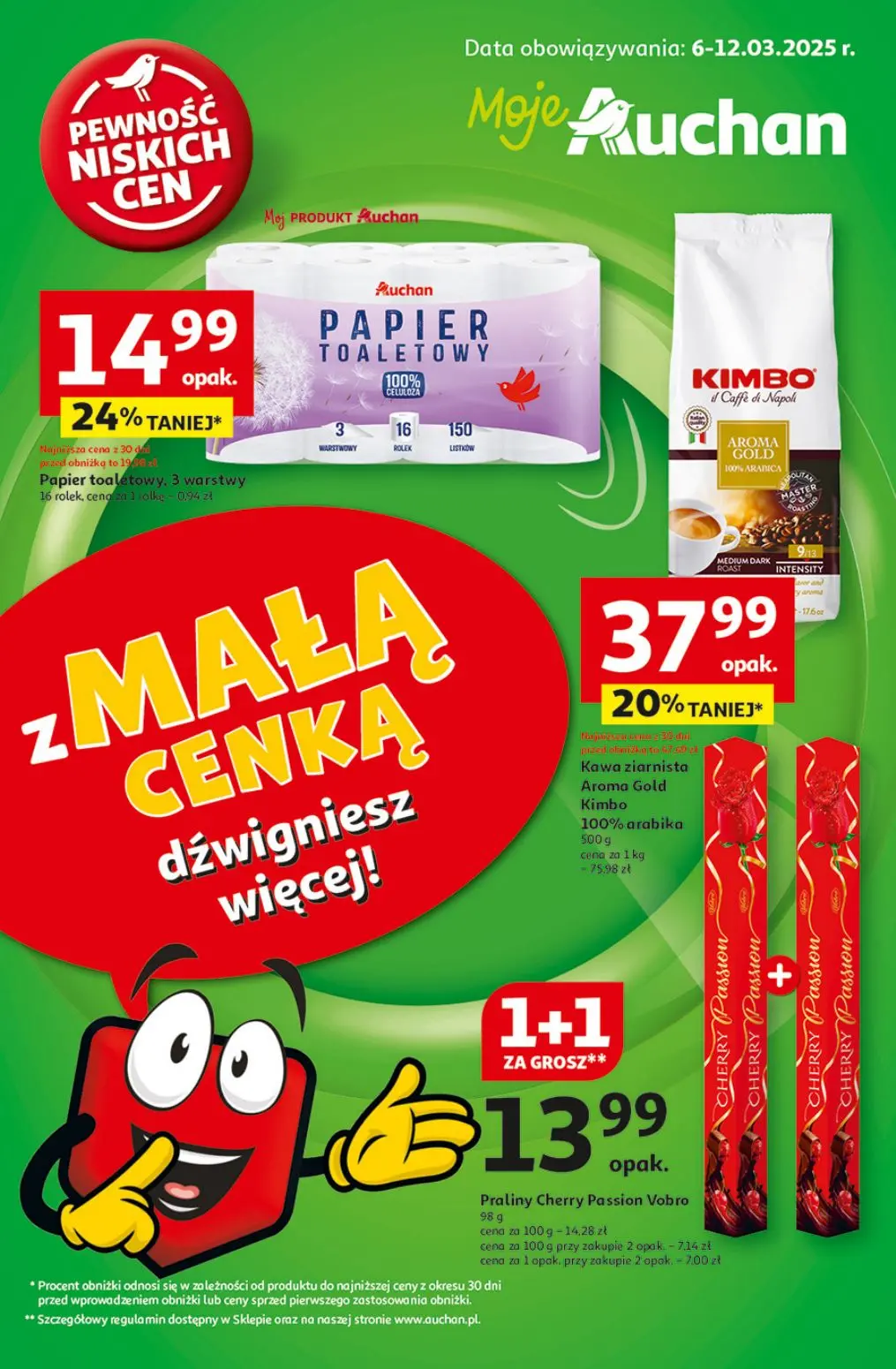 gazetka promocyjna Moje Auchan Z Małą Cenką dźwigniesz więcej! - Strona 1