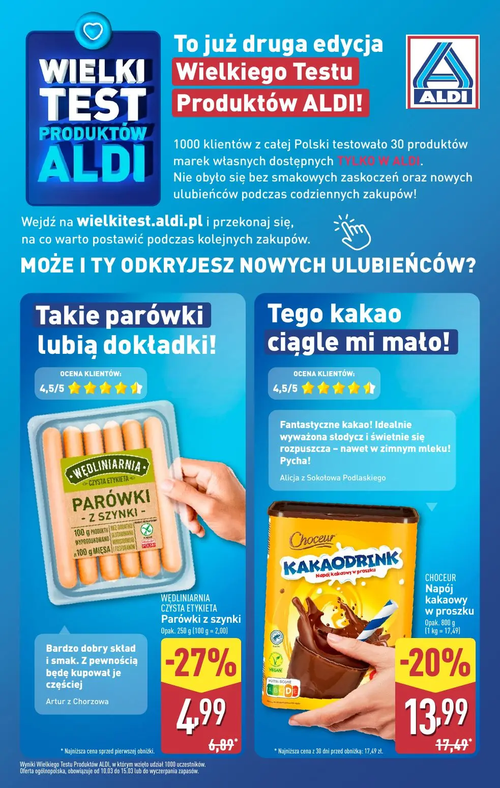 gazetka promocyjna ALDI Wielki test produktów ALDI - Strona 1