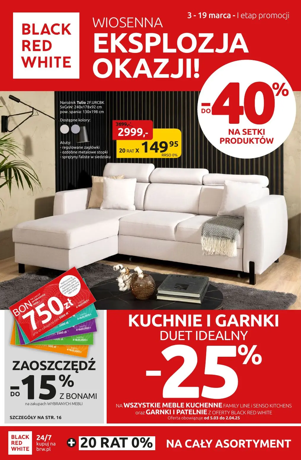 gazetka promocyjna Black Red White Wiosenna Eksplozja okazji do-40% - Strona 1