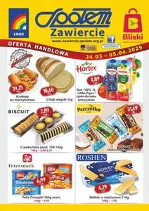 Gazetka promocyjna Społem Zawiercie, ważna od 2025-03-24 do 2025-04-05.