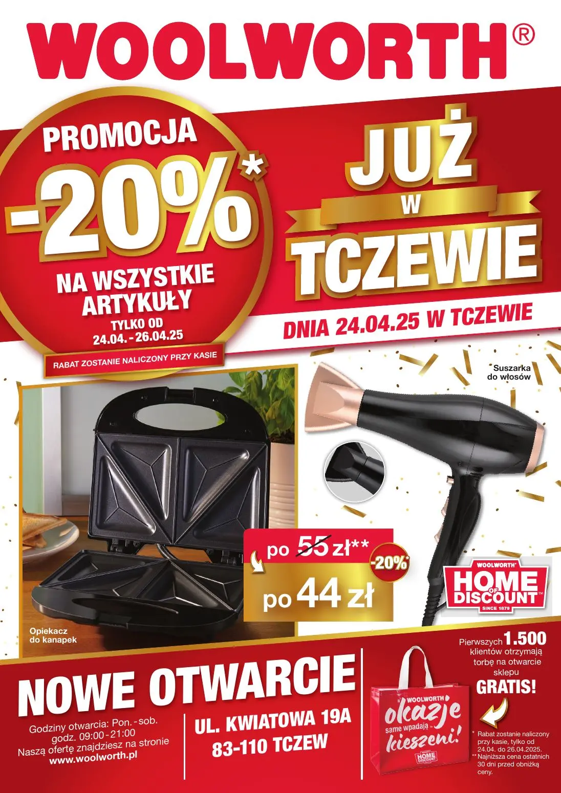 gazetka promocyjna WOOLWORTH Tczew - nowe otwarcie - Strona 1