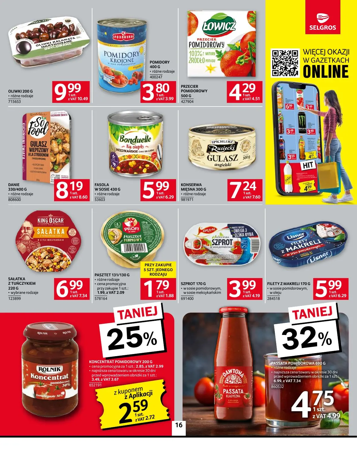 gazetka promocyjna SELGROS Oferta spożywcza - Strona 16