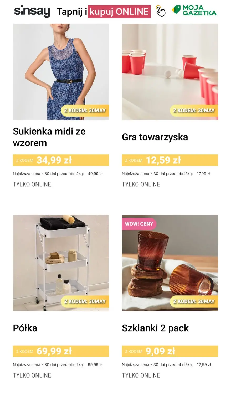 gazetka promocyjna Sinsay 💚 [-30%] na kategorię Majowe Okazje - Strona 2