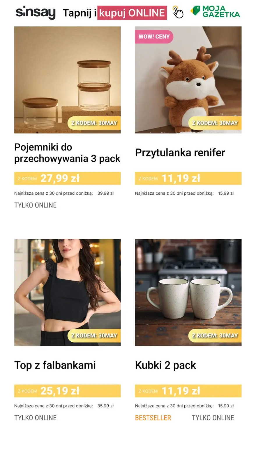 gazetka promocyjna Sinsay 💚 [-30%] na kategorię Majowe Okazje - Strona 4