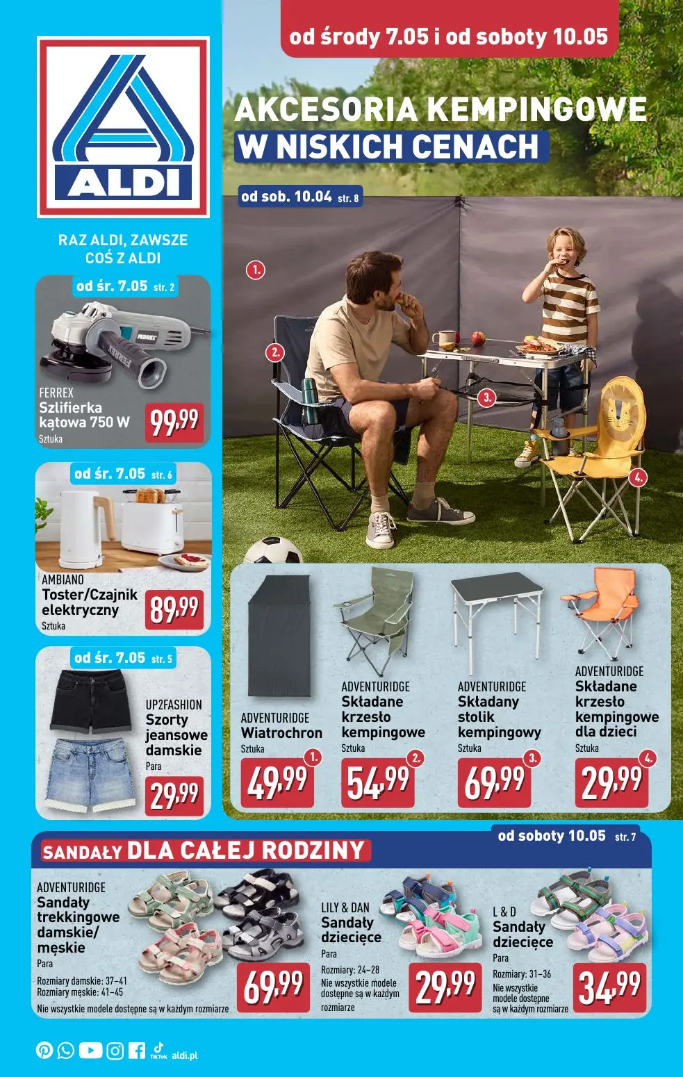 gazetka promocyjna ALDI Akcesoria kempingowe w niskich cenach - Strona 1
