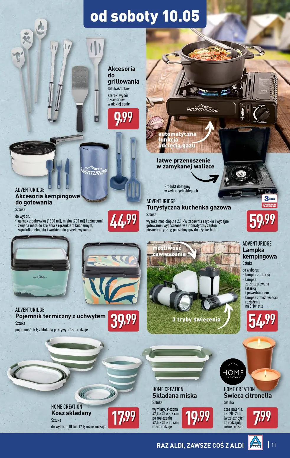 gazetka promocyjna ALDI Akcesoria kempingowe w niskich cenach - Strona 11