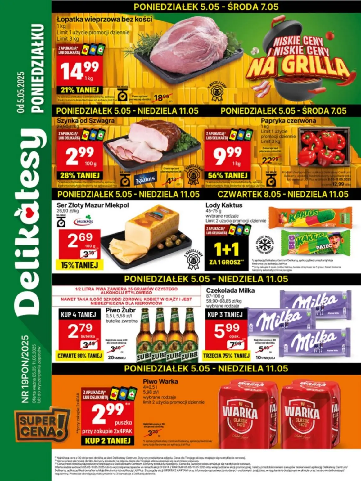 gazetka promocyjna Delikatesy Centrum Od poniedziałku - Strona 1