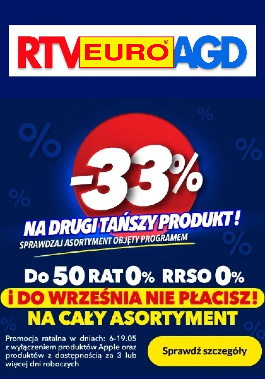 gazetka promocyjna RTV EURO AGD Drugi produkt -33% - Strona 1