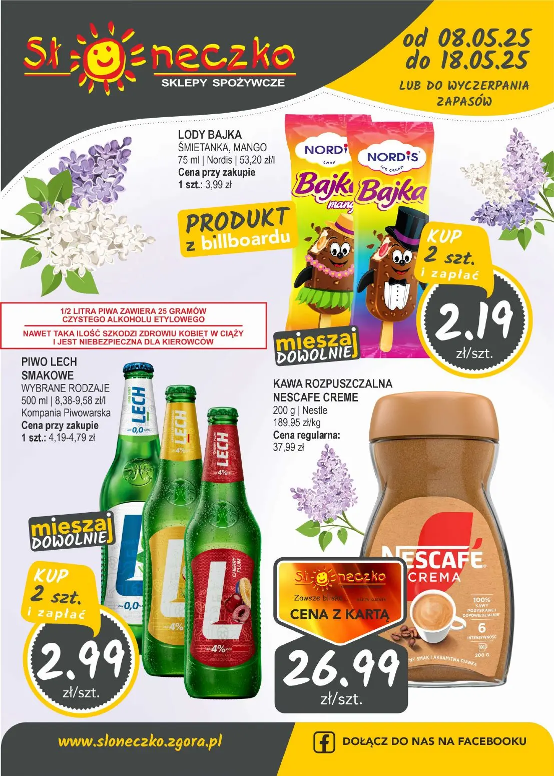 gazetka promocyjna Słoneczko Sklepy własne - województwo lubuskie, dolnośląskie i wielkopolskie - Strona 1
