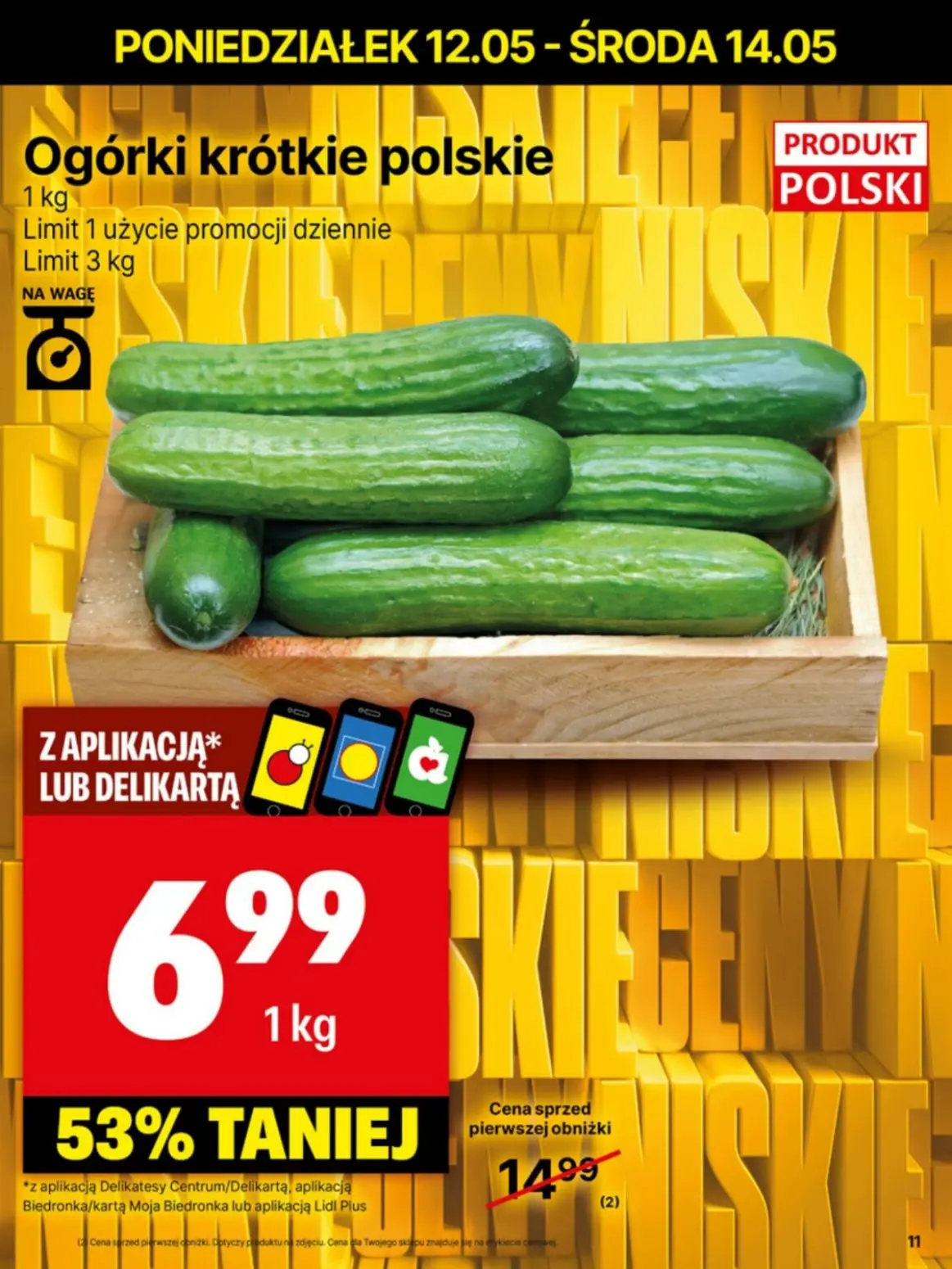 gazetka promocyjna Delikatesy Centrum Od poniedziałku - niskie ceny - Strona 11