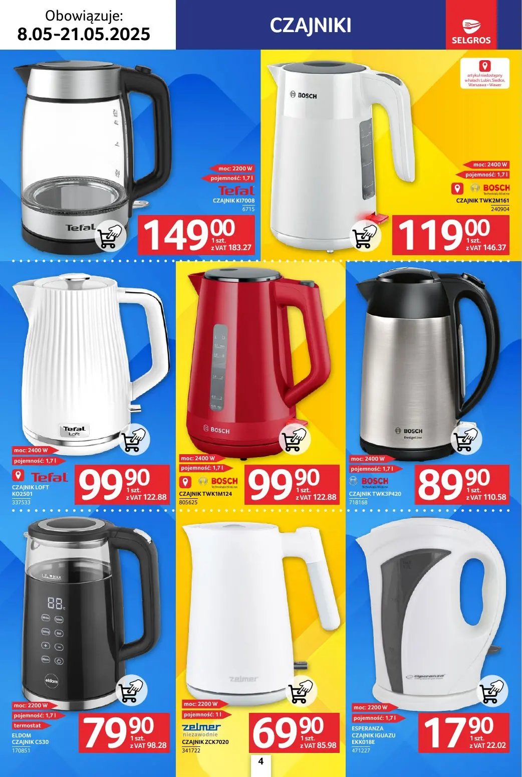 gazetka promocyjna SELGROS Katalog Elektro AGD - Strona 4