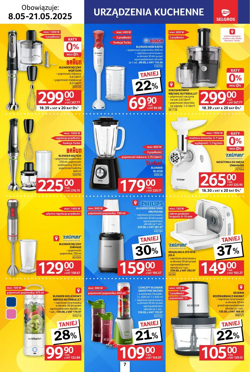 gazetka promocyjna SELGROS Katalog Elektro AGD - Strona 7