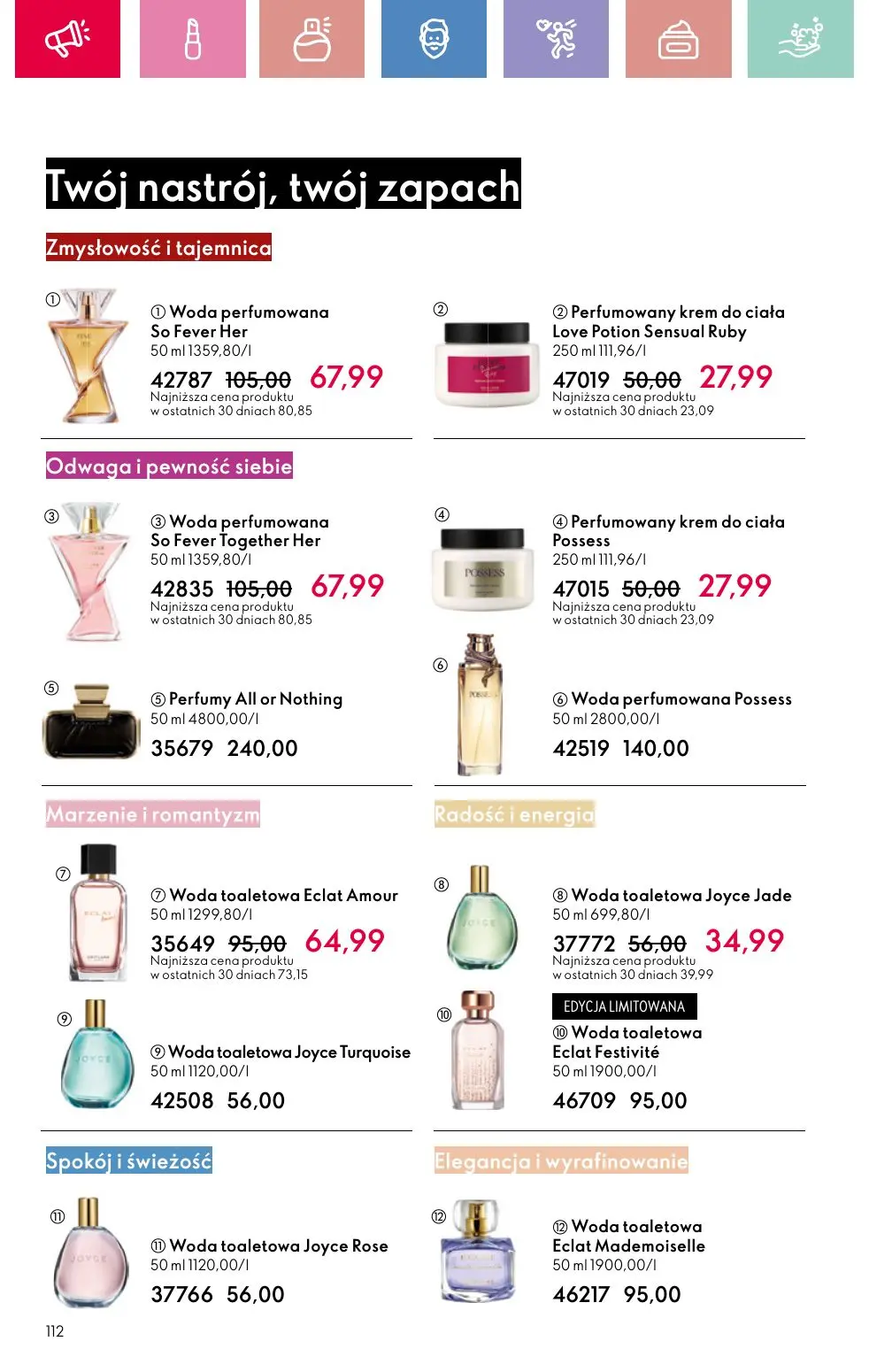 gazetka promocyjna ORIFLAME Twój nastrój, Twój zapach - Strona 112