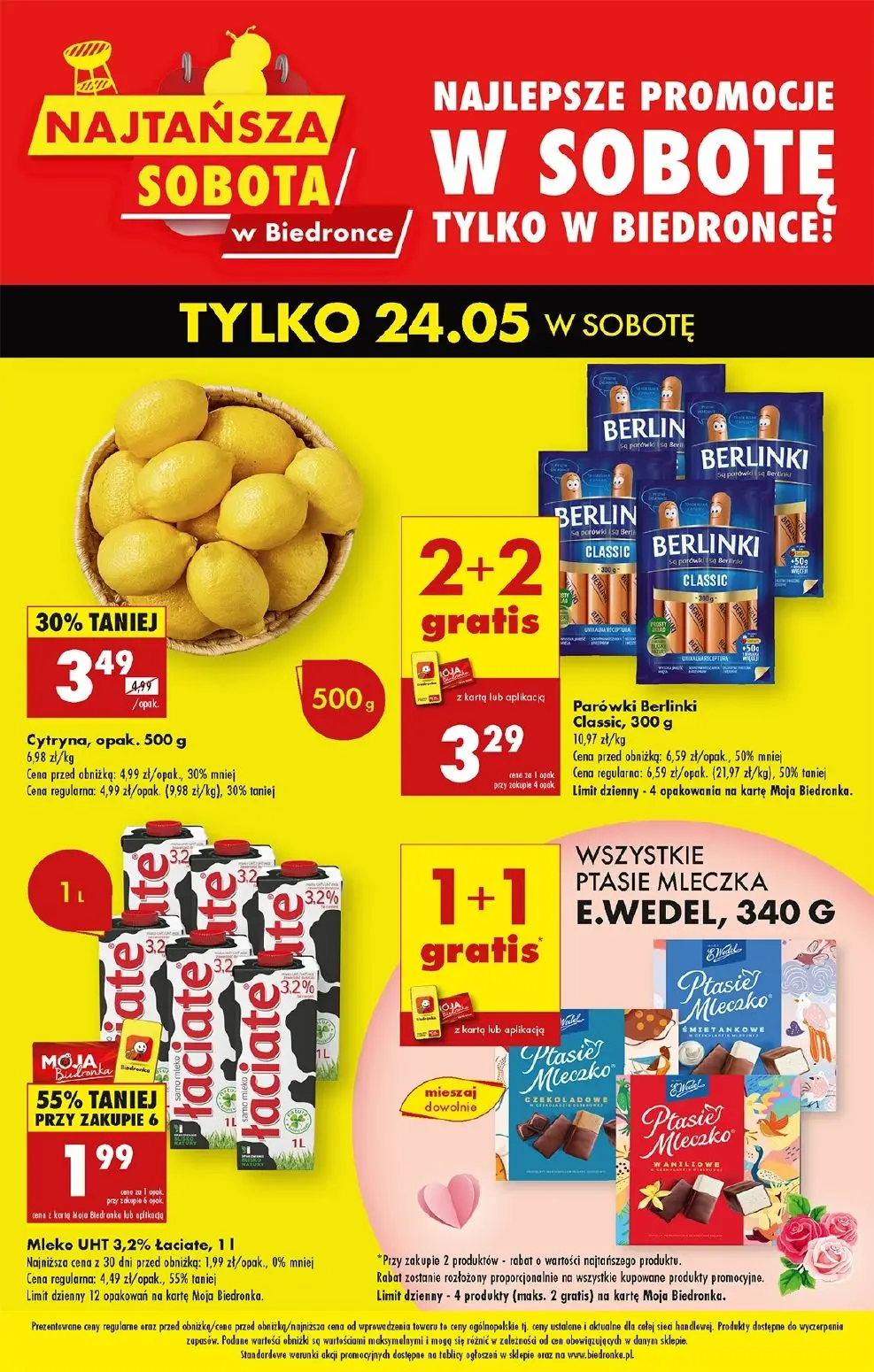 gazetka promocyjna Biedronka Najtańsza sobota w Biedronce - Strona 1
