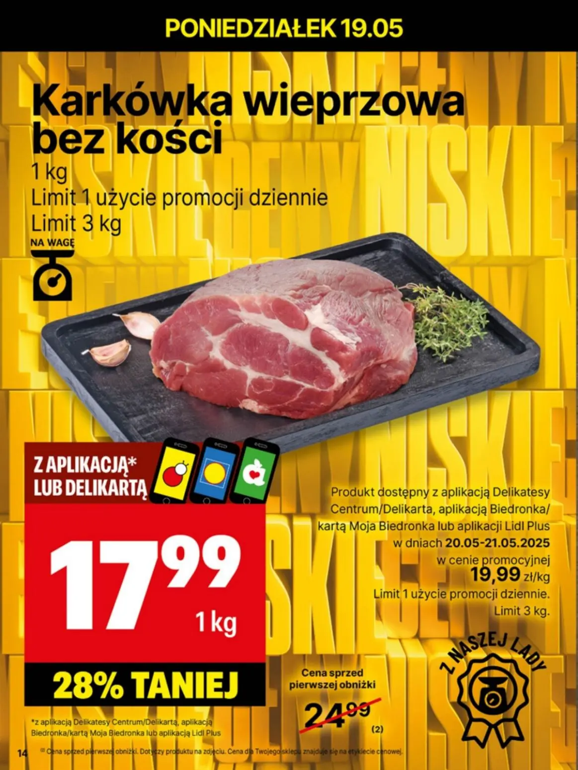 gazetka promocyjna Delikatesy Centrum Niskie ceny. Od poniedziałku - Strona 14