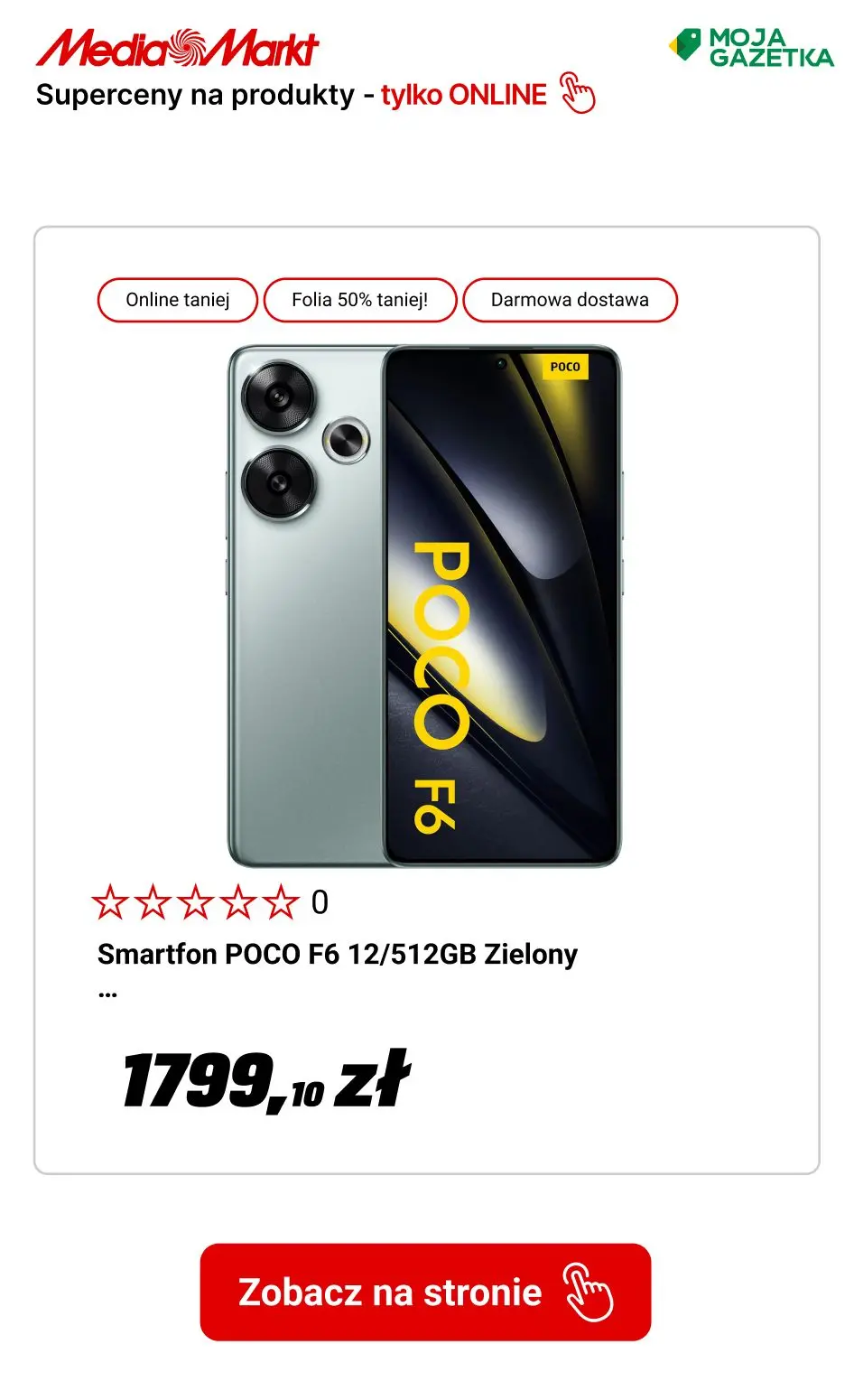 gazetka promocyjna Media Markt SUPER ceny na produkty dostępne tylko online! - Strona 1
