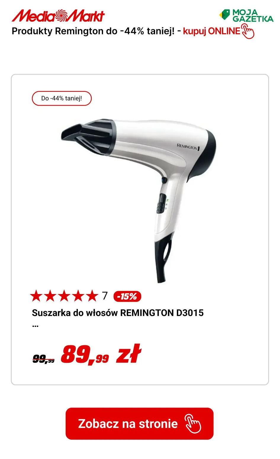 gazetka promocyjna Media Markt Marka Remington do -44%! - Strona 8