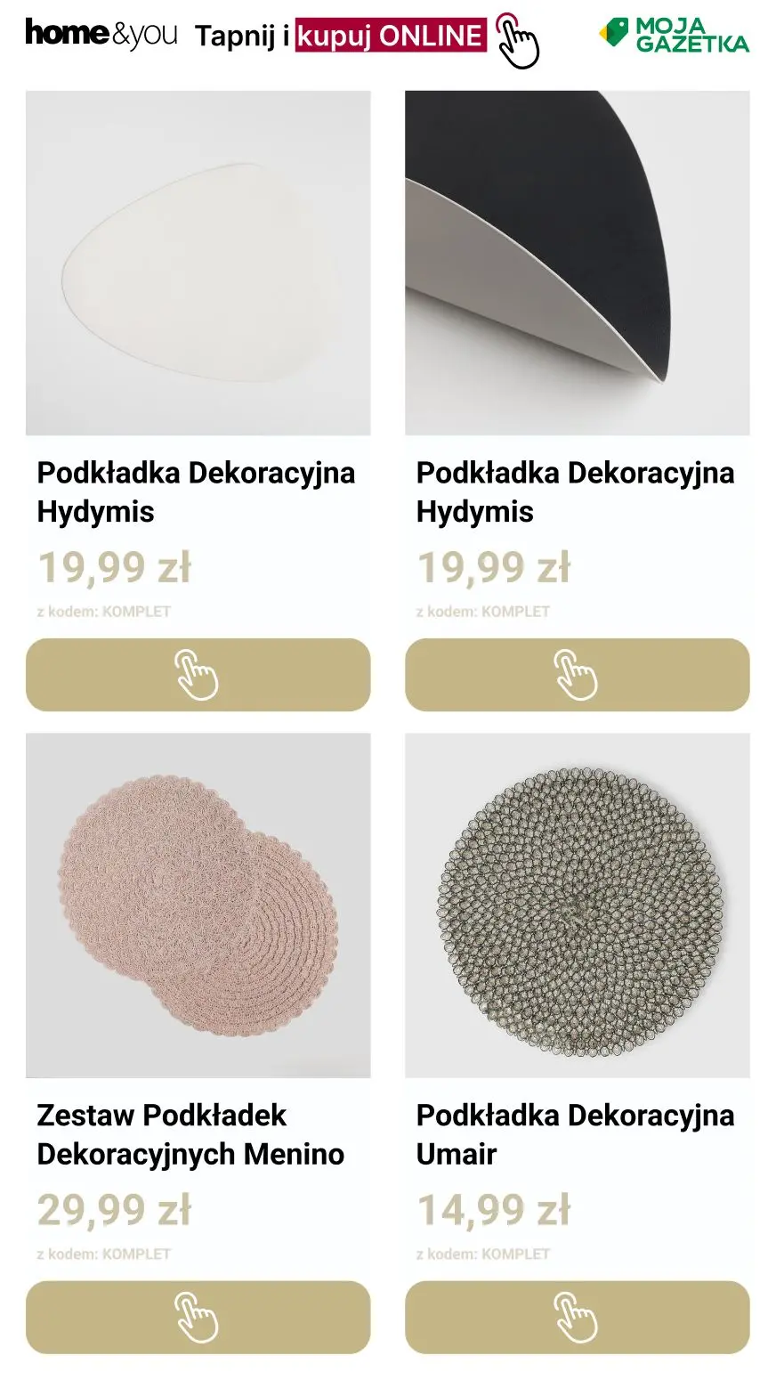 gazetka promocyjna home&you Podkładki 3+1 - Strona 2