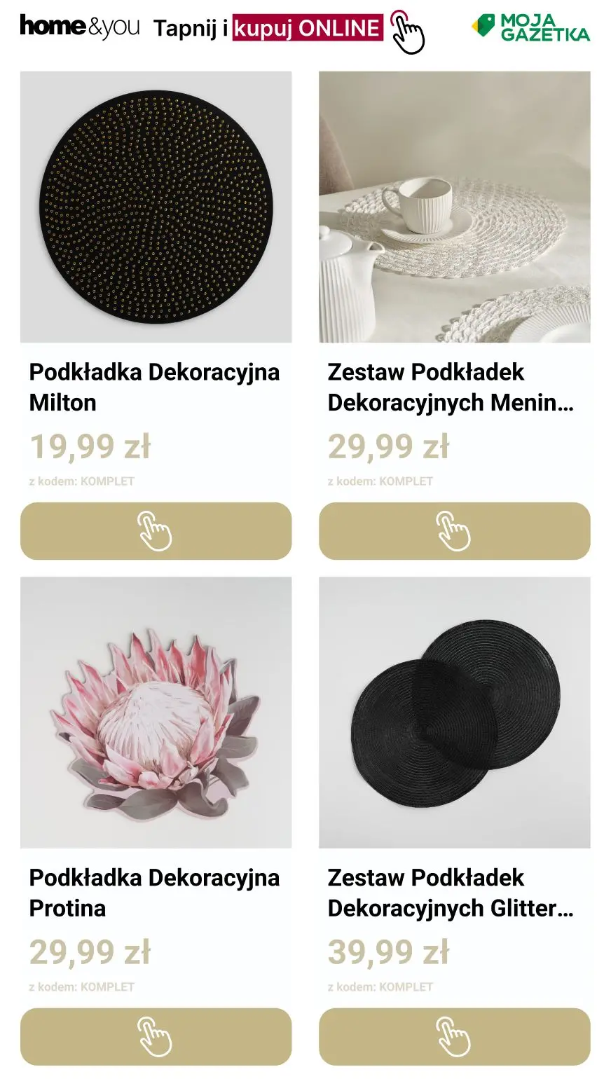 gazetka promocyjna home&you Podkładki 3+1 - Strona 4