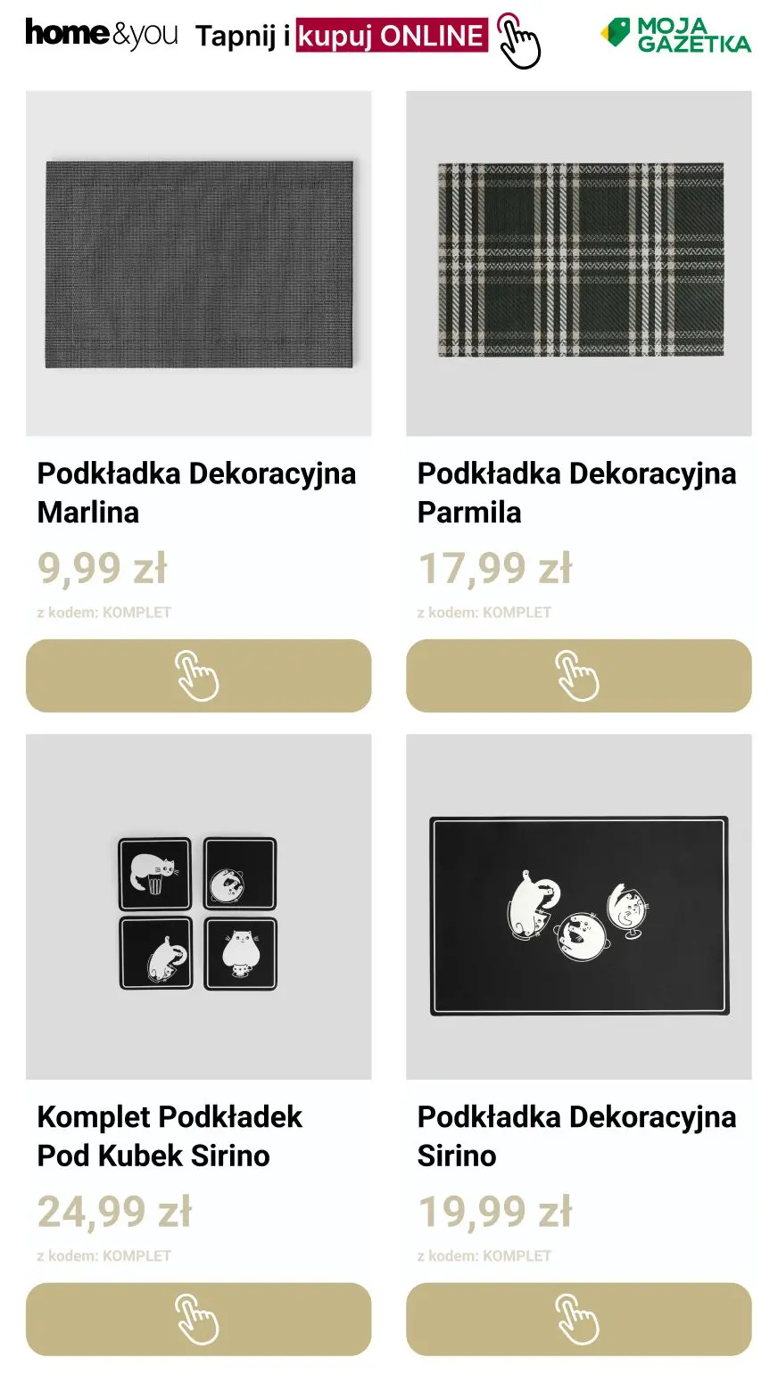 gazetka promocyjna home&you Podkładki 3+1 - Strona 6