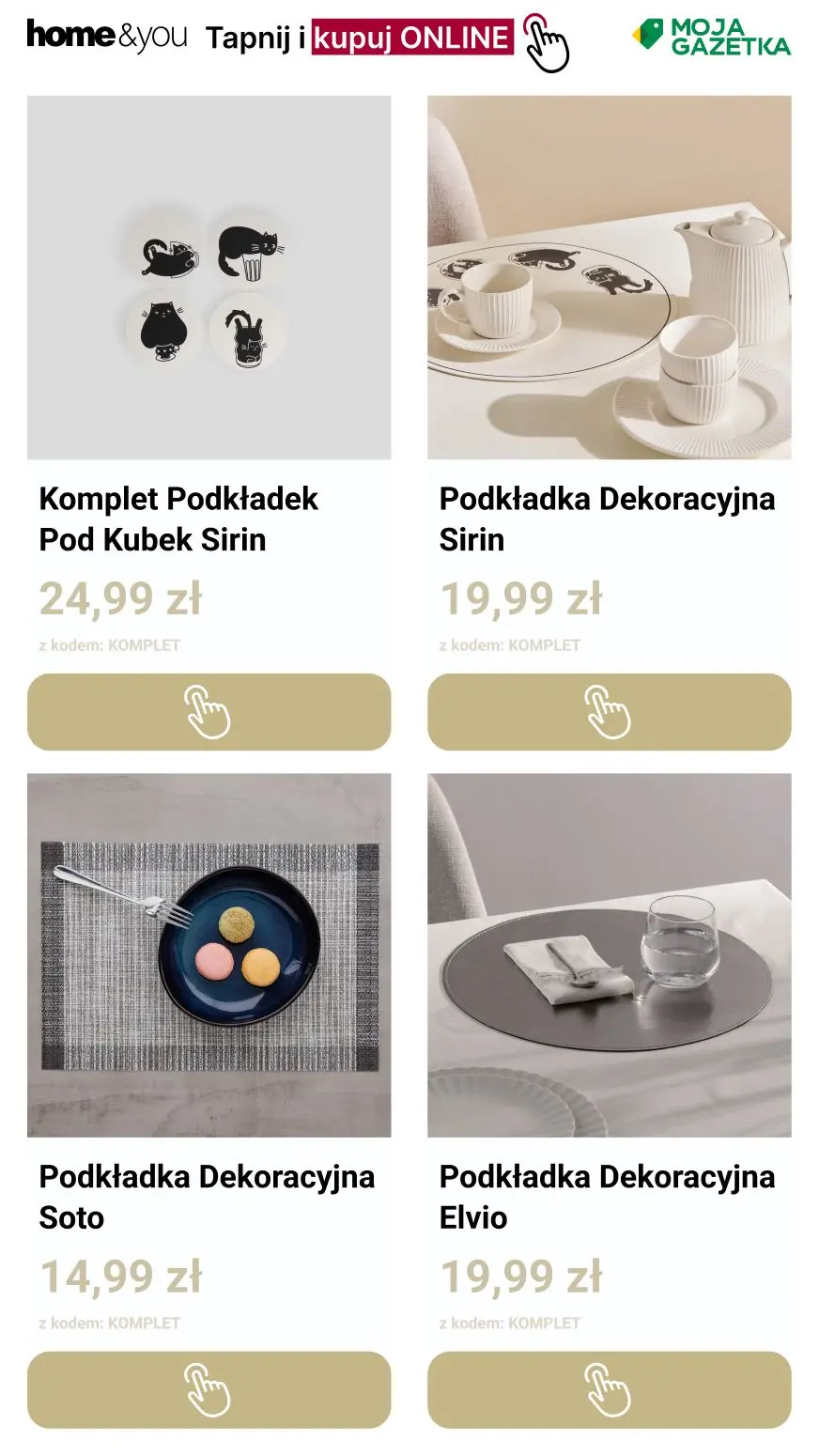 gazetka promocyjna home&you Podkładki 3+1 - Strona 7