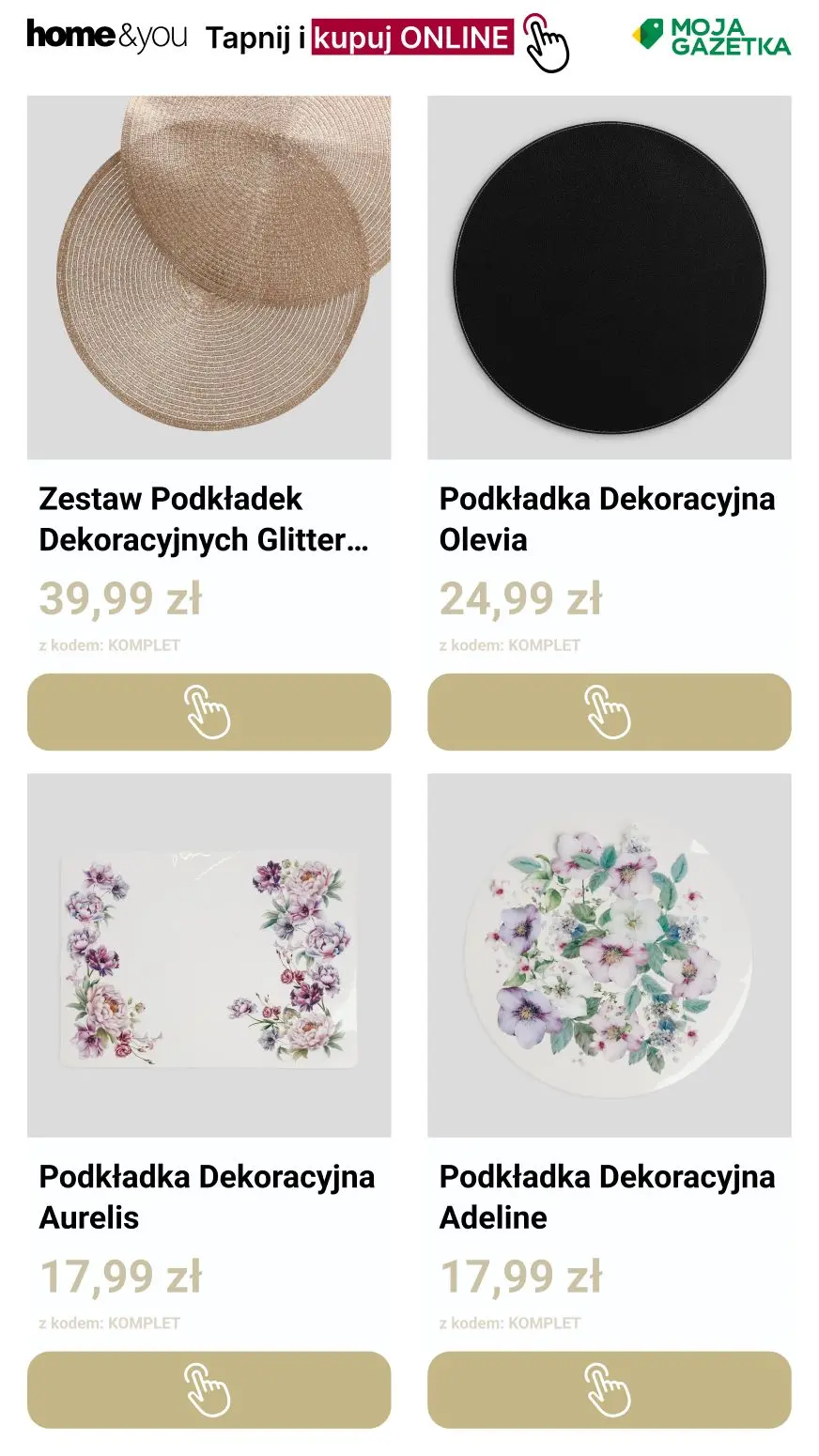 gazetka promocyjna home&you Podkładki 3+1 - Strona 8