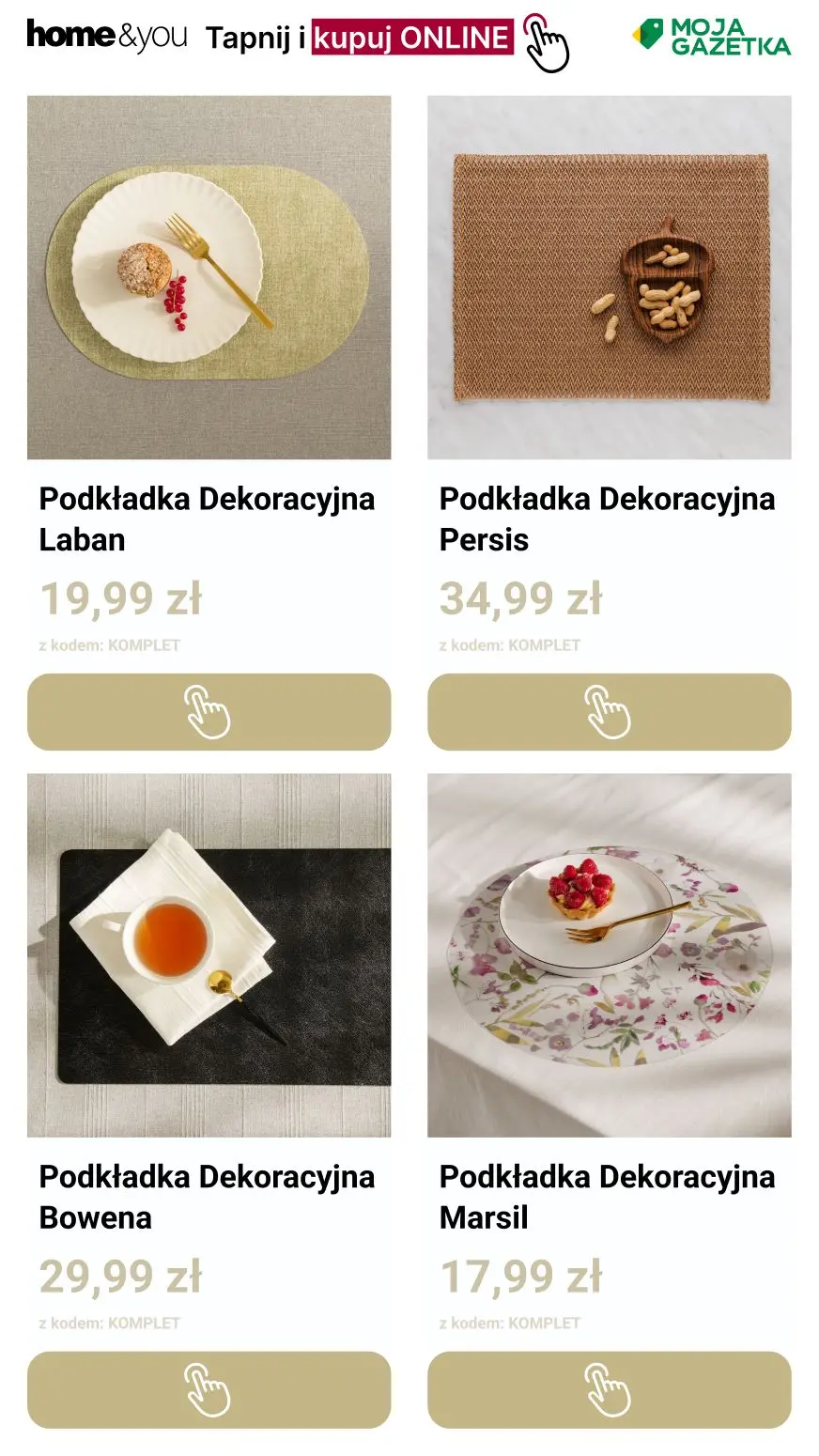 gazetka promocyjna home&you Podkładki 3+1 - Strona 10