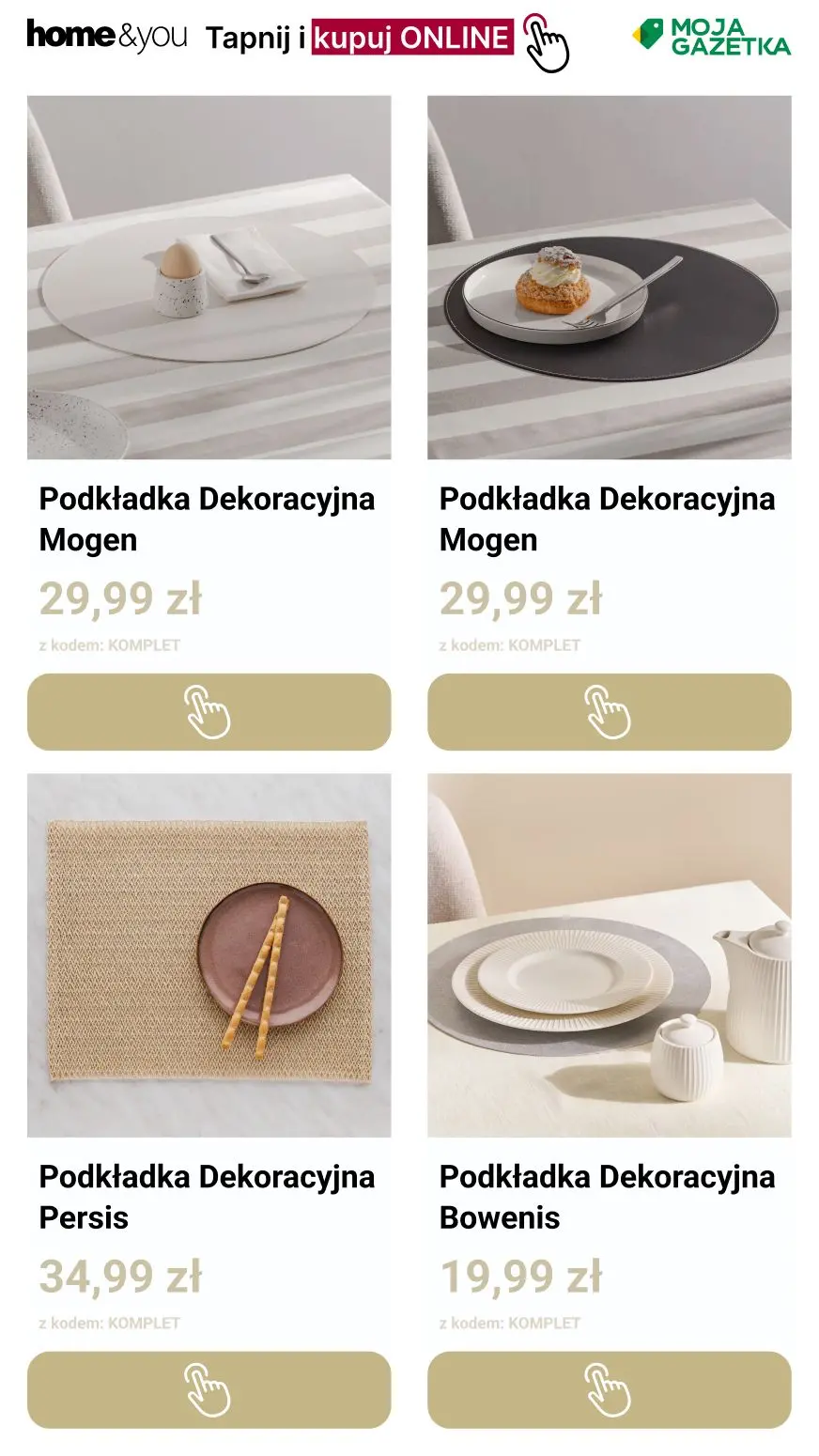 gazetka promocyjna home&you Podkładki 3+1 - Strona 11