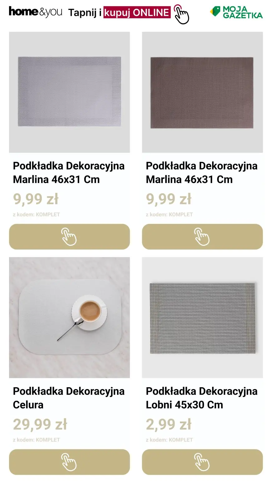 gazetka promocyjna home&you Podkładki 3+1 - Strona 15
