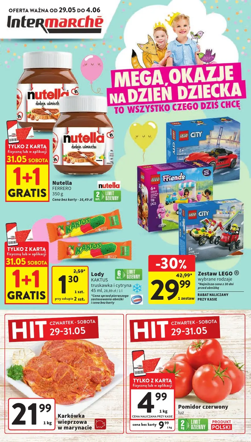 gazetka promocyjna Intermarche Mega okazje na Dzień Dziecka 🎈 - Strona 1