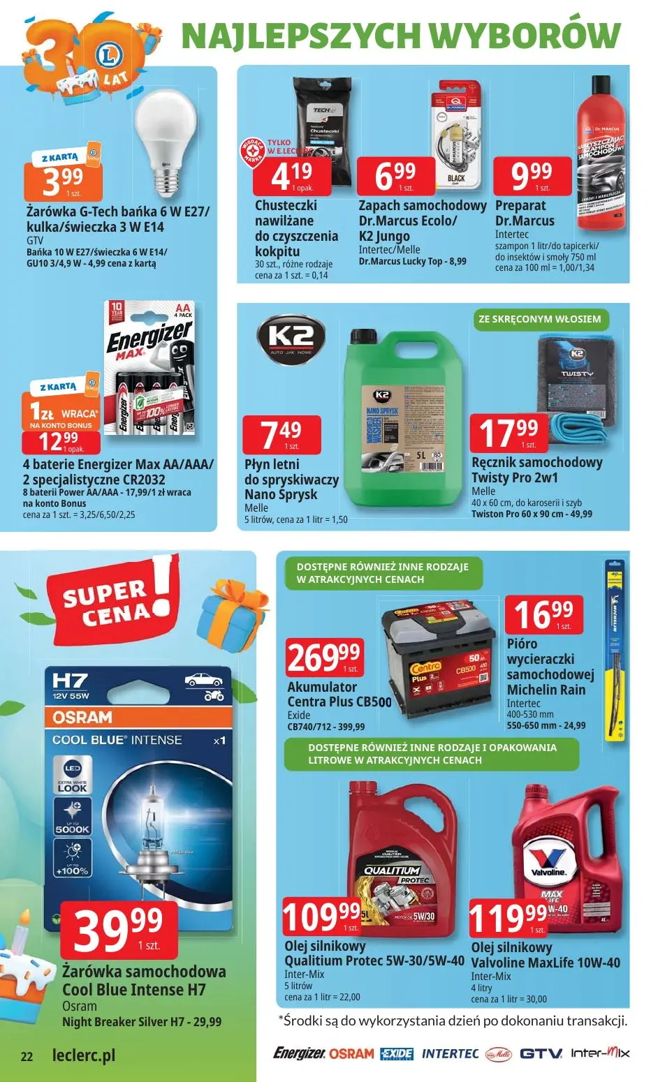 gazetka promocyjna E.Leclerc 30 lat najlepszych wyborów - Strona 22