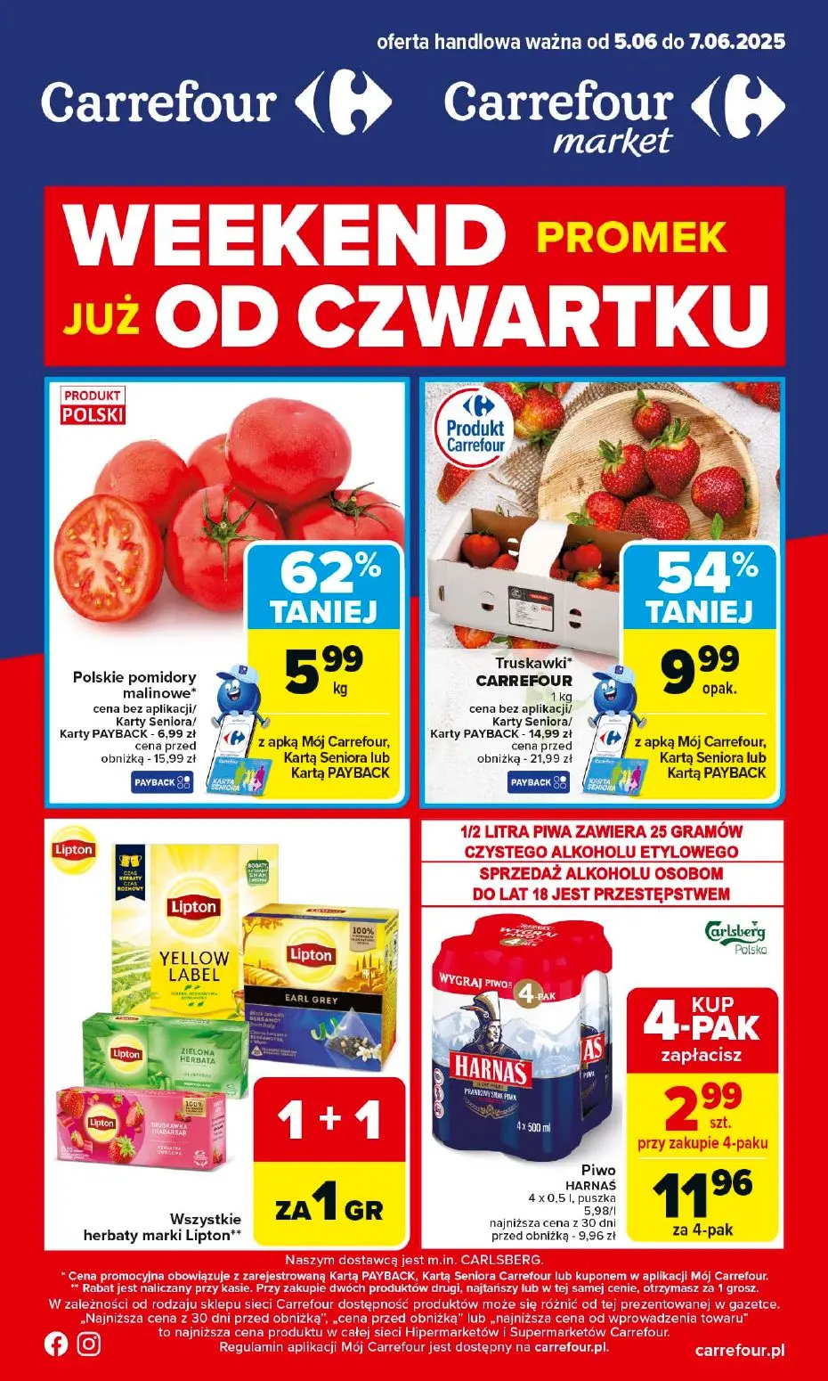 gazetka promocyjna Carrefour Weekend do czwartku - Strona 1