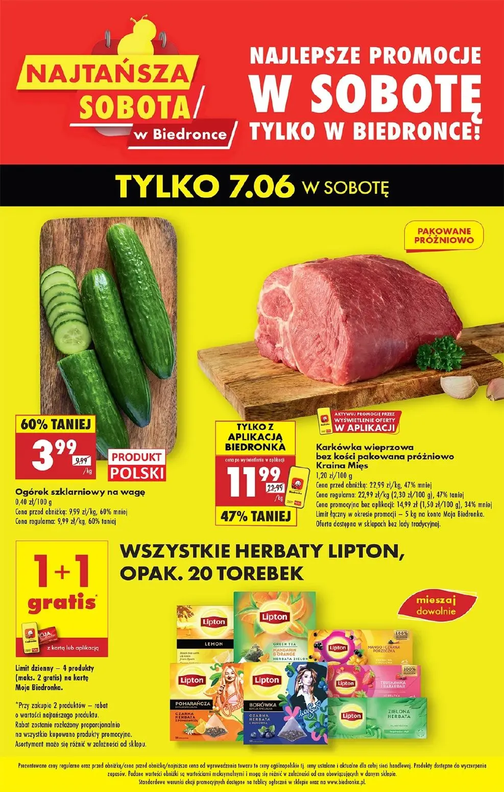gazetka promocyjna Biedronka Tylko w sobotę - Strona 1