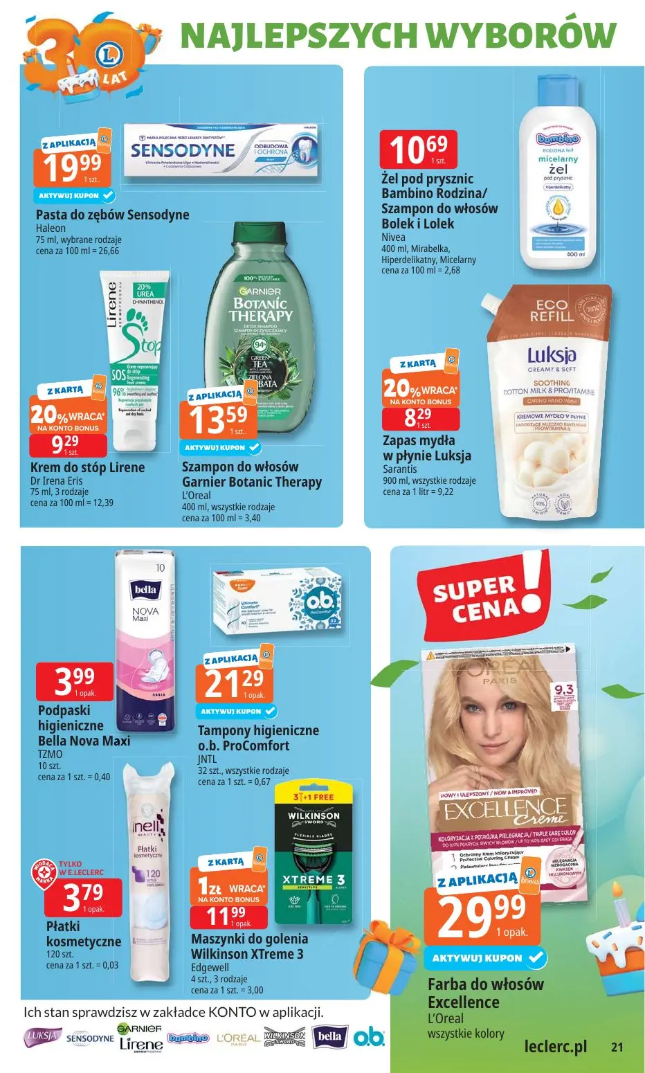 gazetka promocyjna E.Leclerc Od poniedziałku. Najlepszy wybór - Strona 21