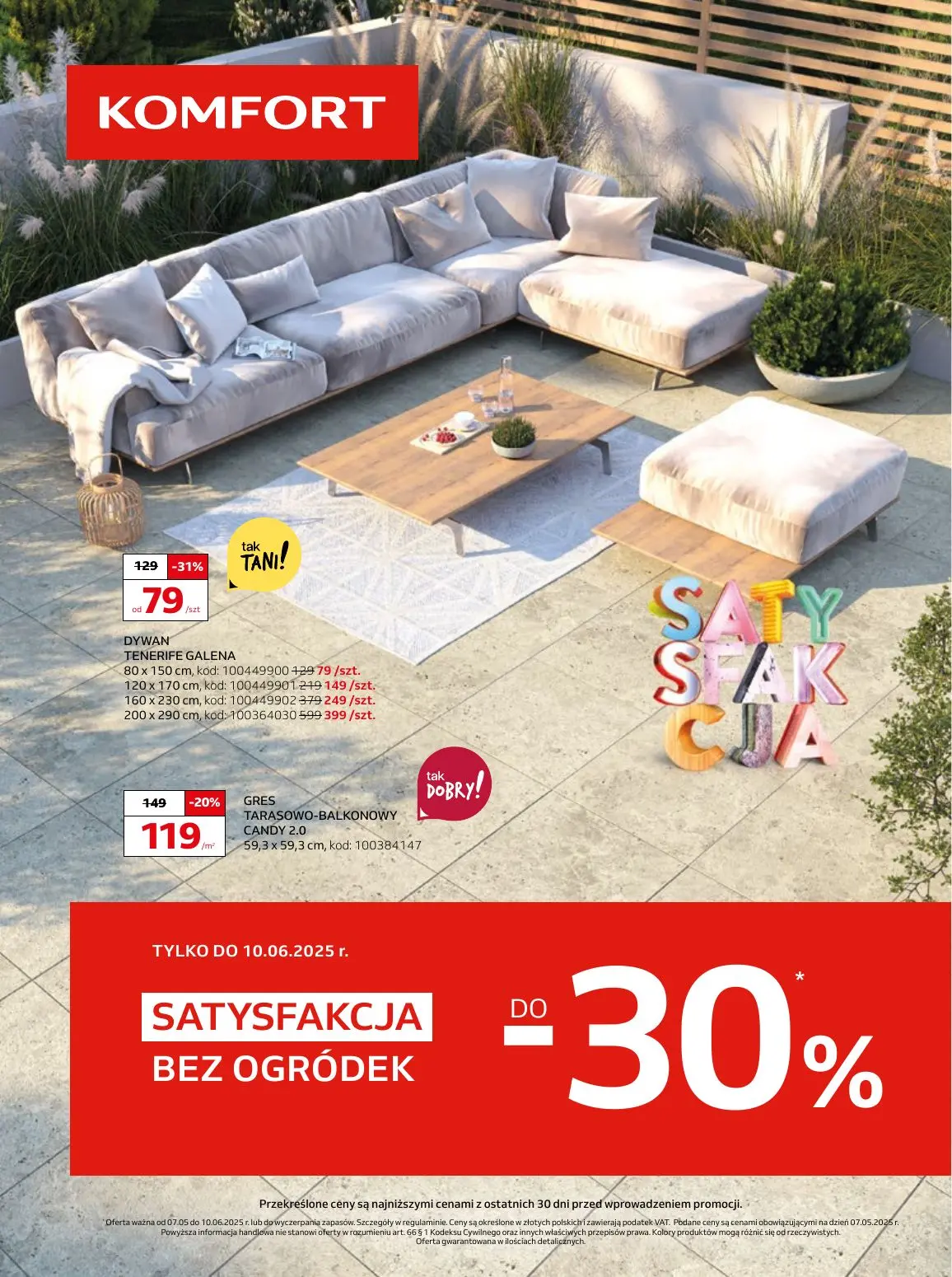 gazetka promocyjna KOMFORT Satysfakcja bez ogródek - Strona 1