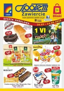 Gazetka promocyjna Społem Zawiercie, ważna od 2025-05-28 do 2025-06-14.