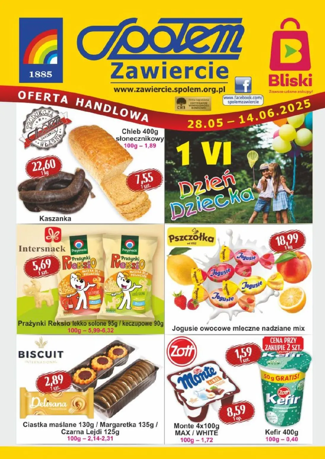 gazetka promocyjna Społem Zawiercie Zawsze udane zakupy! - Strona 1