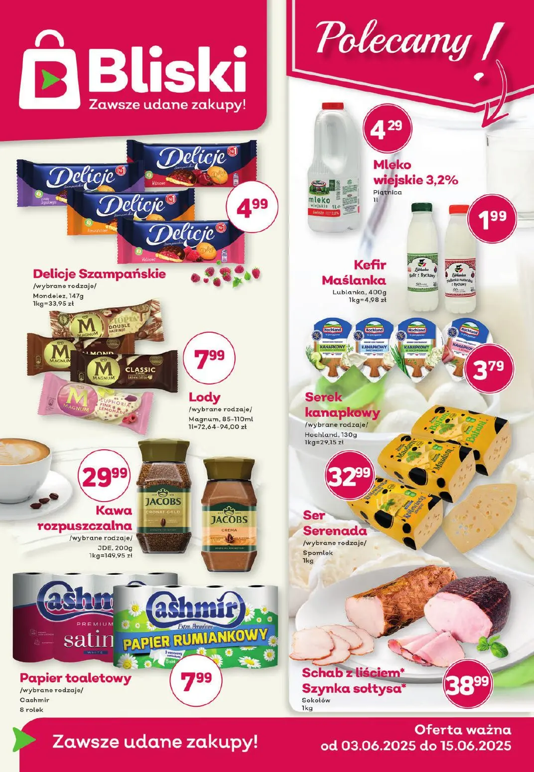 gazetka promocyjna Społem Zawiercie Zawsze udane zakupy! - Strona 1