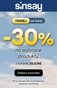 Gazetka promocyjna Sinsay, ważna od 2025-06-13 do 2025-06-16.