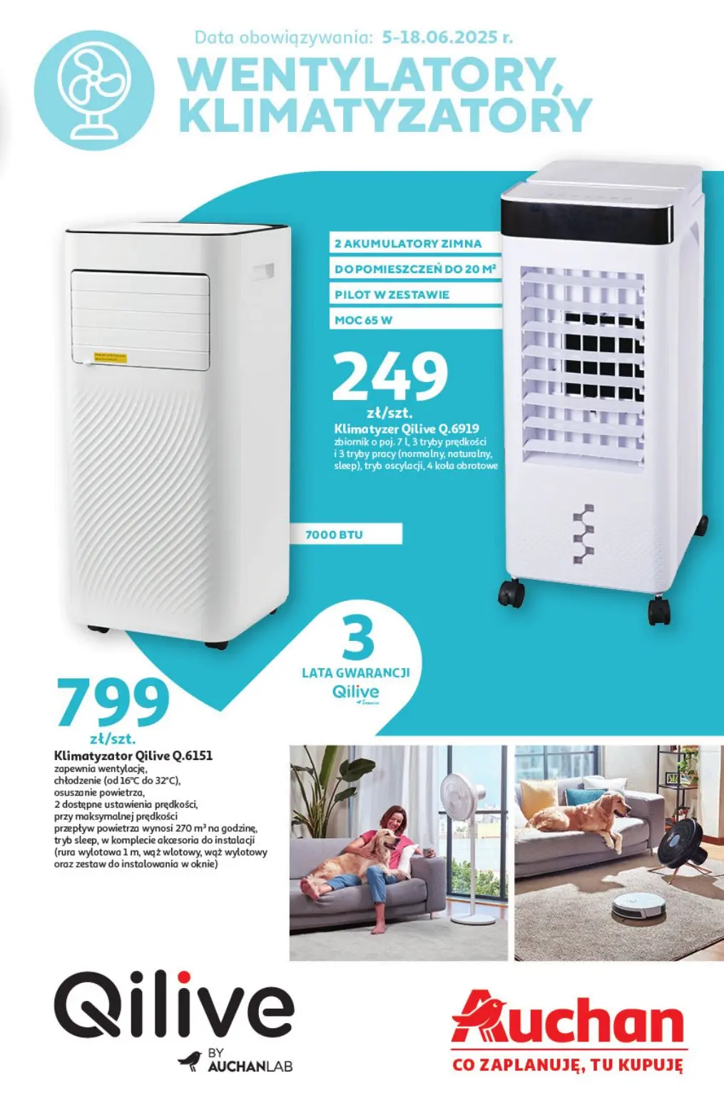gazetka promocyjna Auchan Wentylatory, Klimatyzatory - Strona 1