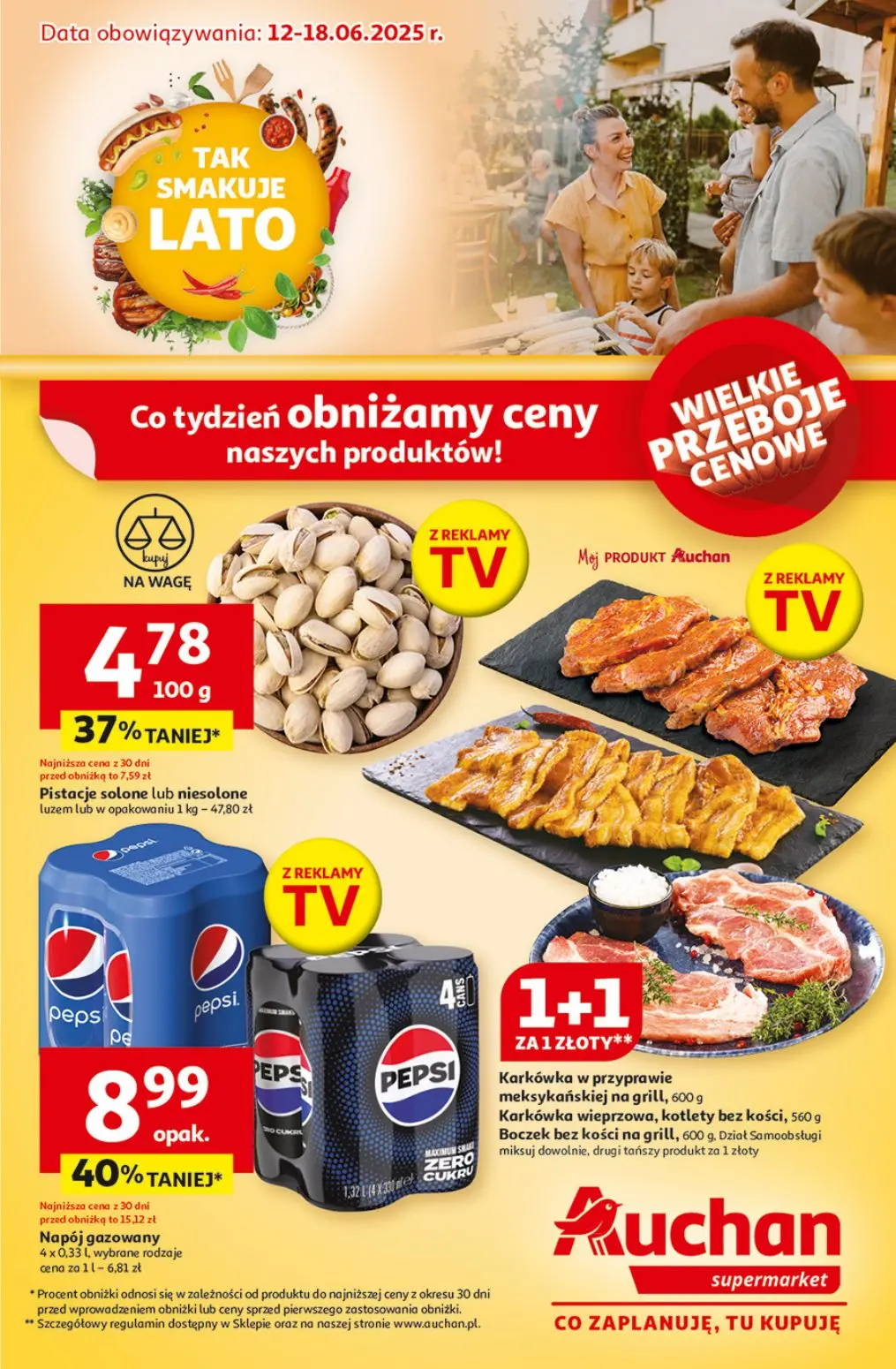 gazetka promocyjna Auchan Supermarket Tak smakuje Lato - Strona 1