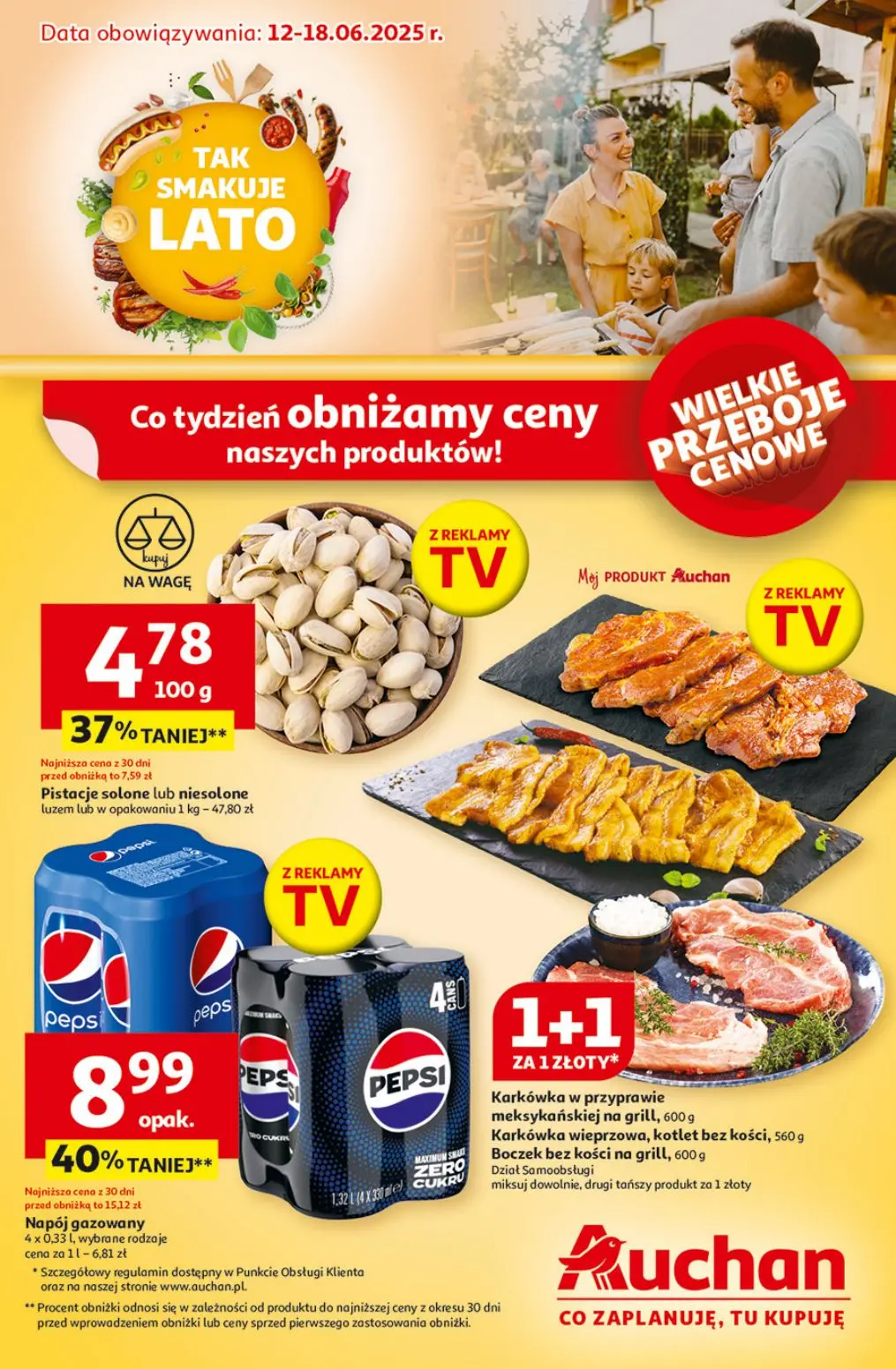 gazetka promocyjna Auchan Tak smakuje Lato - Strona 1